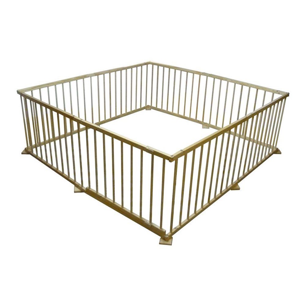 Houten grondbox met 8 panelen | inklapbaar | 191 x 191 cm - Afbeelding 2
