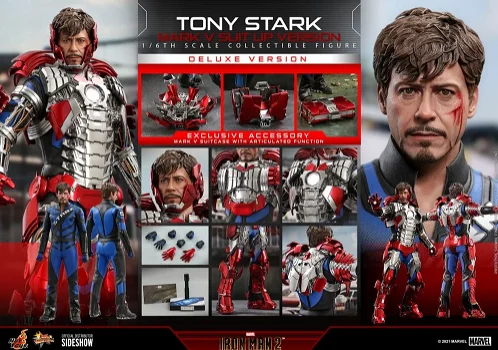 Hot Toys Iron Man 2 Tony Stark Mark V Suit up version Deluxe MMS600 - 0