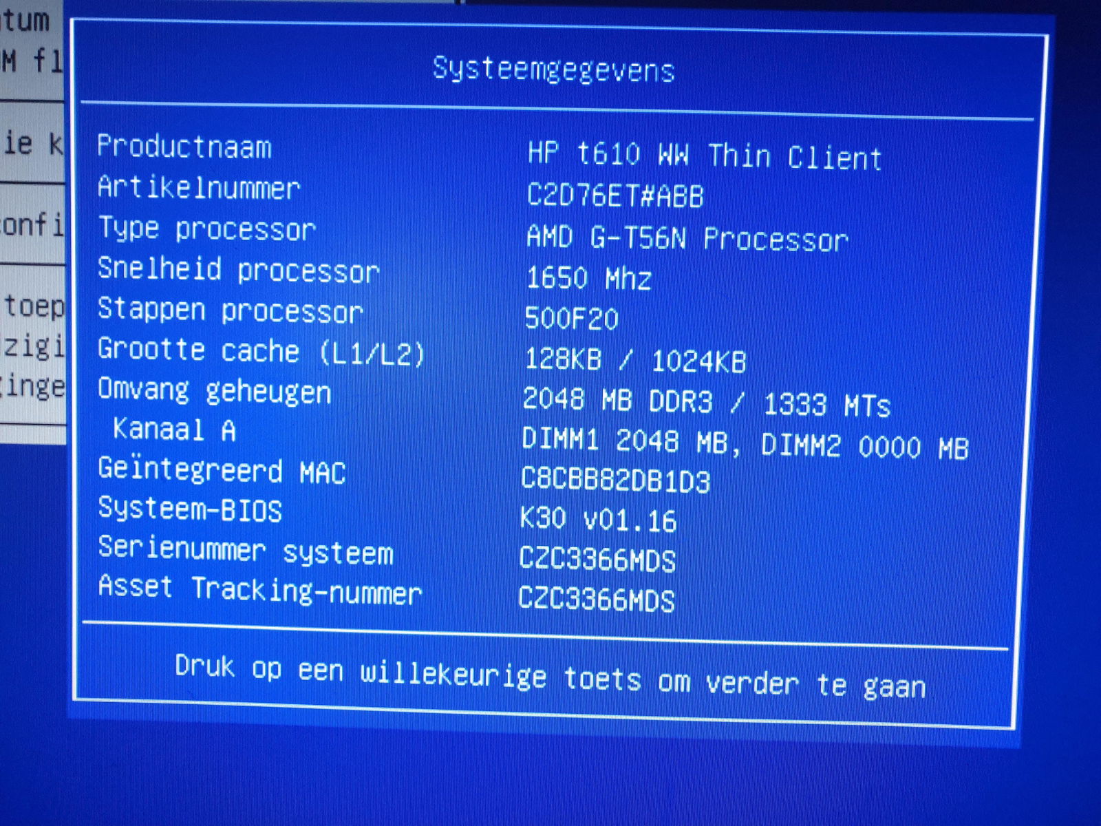 HP t610 WW Thin Client AMD G-T56N CPU 1650 MHz - Afbeelding 3