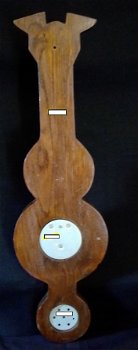 Rustieke Banjo Baro-/hygro-/thermometer, nst, 57.5 cm, zgst - 6