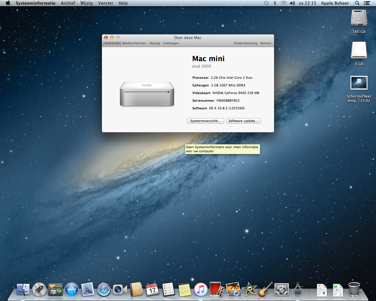 Te Koop Mac Mini YM008B8Y9G5 met 2,26 Ghz en 2 Lcd,s en Isight Cam. Enz. - nr. 1
