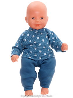 Chou Chou 36 cm Jongens setje blauw/sterren