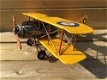 Handgemaakt metalen vliegtuig-geel-hobby-vliegtuig - 5 - Thumbnail