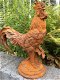 Hanen sculptuur-gemaakt van zwaar gietijzer-haan-deco - 2 - Thumbnail