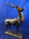 Hert, ree, staand met gewei, brons-metaal-beeld - 0 - Thumbnail