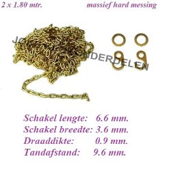 2 Klok kettingen = incl. haken en ogen =44894