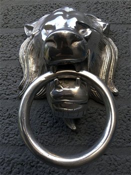 Mooie aluminium impressie volle leeuwenkop-leeuw-hoofd - 4