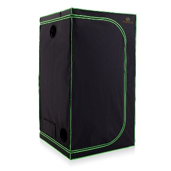 Kweektent Strattore 100x100x200 cm zwart - groen - 0
