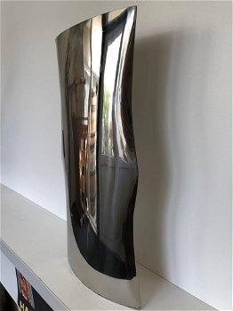 Platte grote vaas nikkel, mooi apart ontwerp-nikkel-vaas - 4