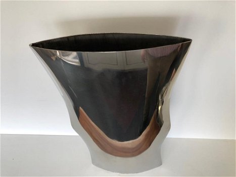 Platte grote vaas nikkel, mooi apart ontwerp-nikkel-vaas - 5