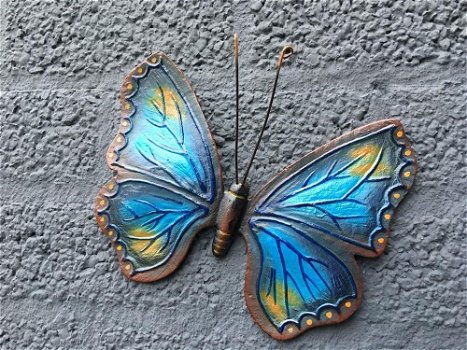 Prachtige cast iron wandvlinder-kleur-vlindertuin-vlinder - 0
