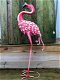 Prachtige grote forse metalen flamingo-flamingo-vogel - 1 - Thumbnail