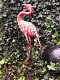 Prachtige grote forse metalen flamingo-flamingo-vogel - 3 - Thumbnail