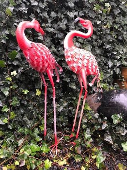 Prachtige grote metalen flamingo-fascinerend-GEWELDIG - 5