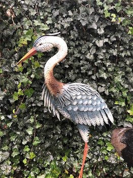 Prachtige grote forse metalen reiger-fascinerend-reiger - 3