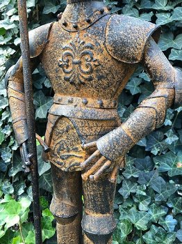 Prachtige ridder, geheel metaal-rust look-harnas-deco - 6