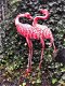 Prachtige set grote forse metalen flamingo-vogel-vijver - 6 - Thumbnail