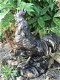 Sculptuur Haan metaal, bronskleur- haan-tuin beeld - 0 - Thumbnail