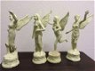 Set van 4 gietijzeren engelen-ege -beeld- - 3 - Thumbnail