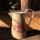 Vintage Flower Jug - Blikje Karaf Rustiek Melk kan-tuin - 1 - Thumbnail