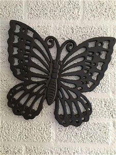 Vlinder gietijzer, super mooi - vlinder-tuin - deco-kado