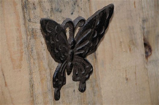 Vlinder S gietijzer, wandvlinder-super mooi vlinder-wand - 1