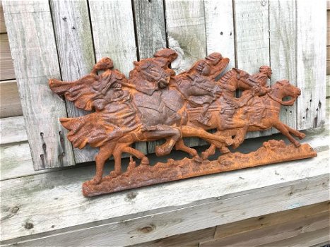 Wandornament van paarden-ruiters-paard-wand - 0