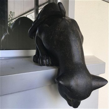 1 kat, beeldhouwkunst uit Polystein-kat-poes - 6