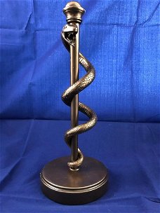 Esculaap-slang in brons look, prachtig beeld-slang