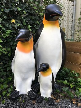 Familie Pinguin beelden in kleur, polystein-pinquin-pinguin - 2