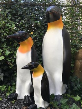 Familie Pinguin beelden in kleur, polystein-pinquin-pinguin - 3