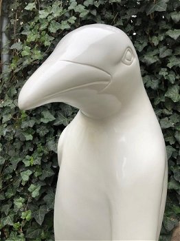 Groot Pinguin beeld- kleur wit- polystein-pinguin-deco - 4