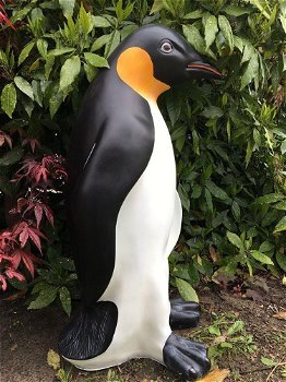 Groot Pinguin beeld in kleur, polystein-pinguin-deco - 2