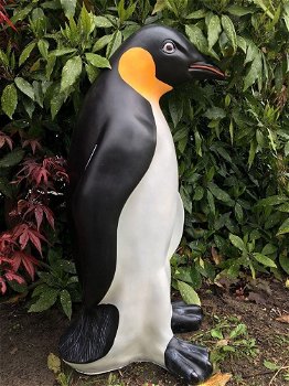 Groot Pinguin beeld in kleur, polystein-pinguin-deco - 3