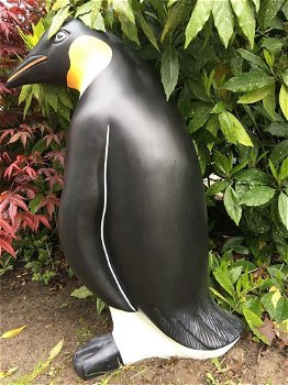 Groot Pinguin beeld in kleur, polystein-pinguin-deco - 5