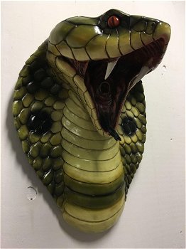 Grote imponerende cobrakop, polystein-cobra-slang - 0