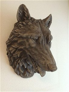 Grote wolvenkop-zeer mooi in uitdrukking, polystein-wolf