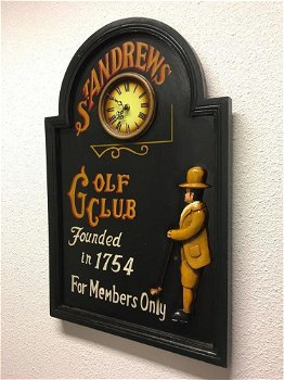 Houten wandbord golf -St Andrews-golf-bar bord-kroeg - 2