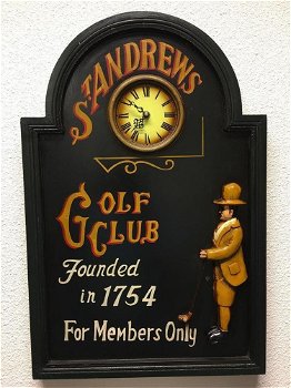 Houten wandbord golf -St Andrews-golf-bar bord-kroeg - 6