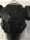 Indian stierenschedel zwart kleur-zwarte horens-schedel - 3 - Thumbnail