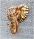 Mooie zwart-goud olifantenkop wandornament-olifant - 1 - Thumbnail