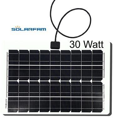 Goedkope 12V-MONO-FLEXIBLE 30W semi flexibele zonnepanelen set - Afbeelding 2