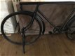 Prachtige sidetable-fiets-metaal-houten tafelblad-tafel - 6 - Thumbnail