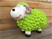 Schaap met volle vacht, polystone- beeld-schaap - 1 - Thumbnail