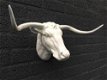 Stierenkop mooi wit, country style-stier-bul-bull - 5 - Thumbnail