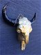 Stierenschedel goudkleur zwarte horens-stier-schedel - 3 - Thumbnail
