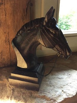 Tafel decoratie paard hoofd - sculptuur, paard- beeld - 0
