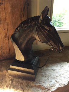 Tafel decoratie paard hoofd - sculptuur, paard- beeld