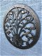 Wandornament rond, sier gesneden, zwart-bruin, small - 5 - Thumbnail