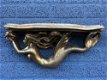 Wandornament, console polystone gold met- zeemeermin - 0 - Thumbnail